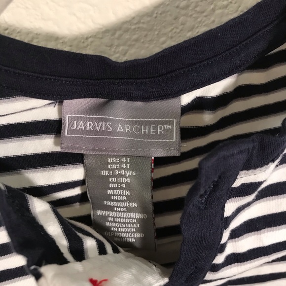 Jarvis Archer | striped tee sz 4T - Picture 2 of 5